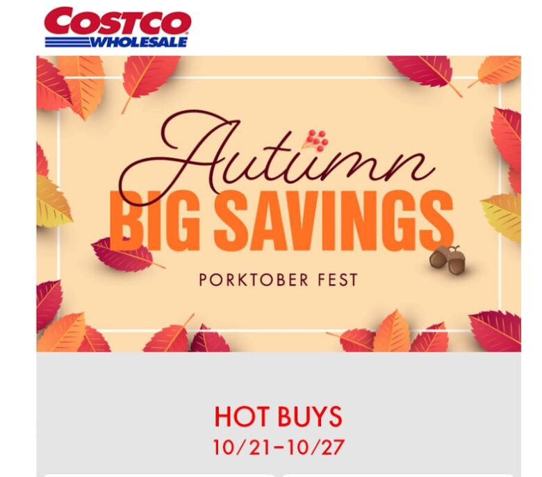 コストコメールマガジン2022.10.21　Autumn Big Savings & Porktober Fest